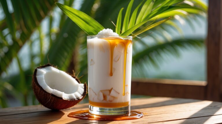 Es Kopyor Kelapa: Sensasi Gurih dan Segar ala Liburan Pantai Tropis