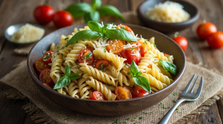 Pasta Salad Tomat Ceri-Basil: Segar, Manis, dan Wangi Rempah Nusantara
