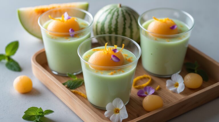 Puding Melon & Yuzu: Dessert Lembut, Sehat, dan Menyegarkan Tanpa Susu